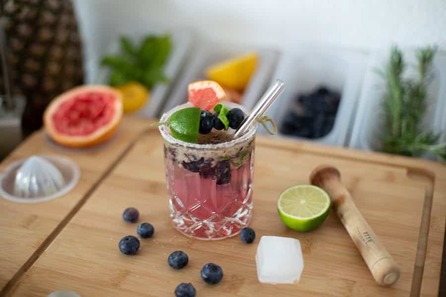 Blaubeer Grapefruit Margarita 1 Sommerdrink 2021