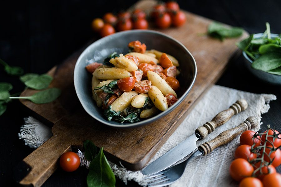 Schnelle Schupfnudelpfanne mit Frischkäse 1 Cremige Frischkäse Schupfnudeln
