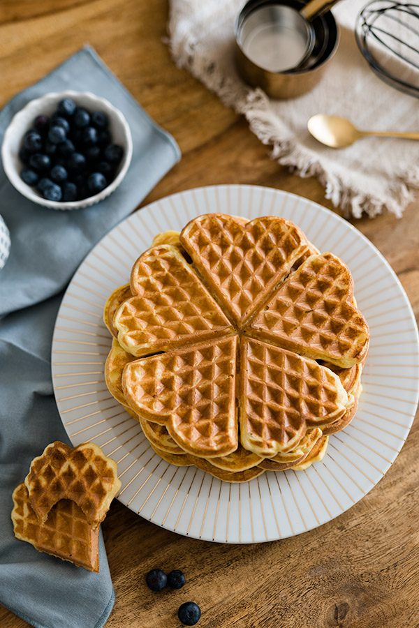 Waffeln mit Proteinpulver