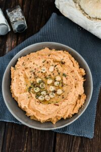 Hummus Rezept mit gegrillter Paprika