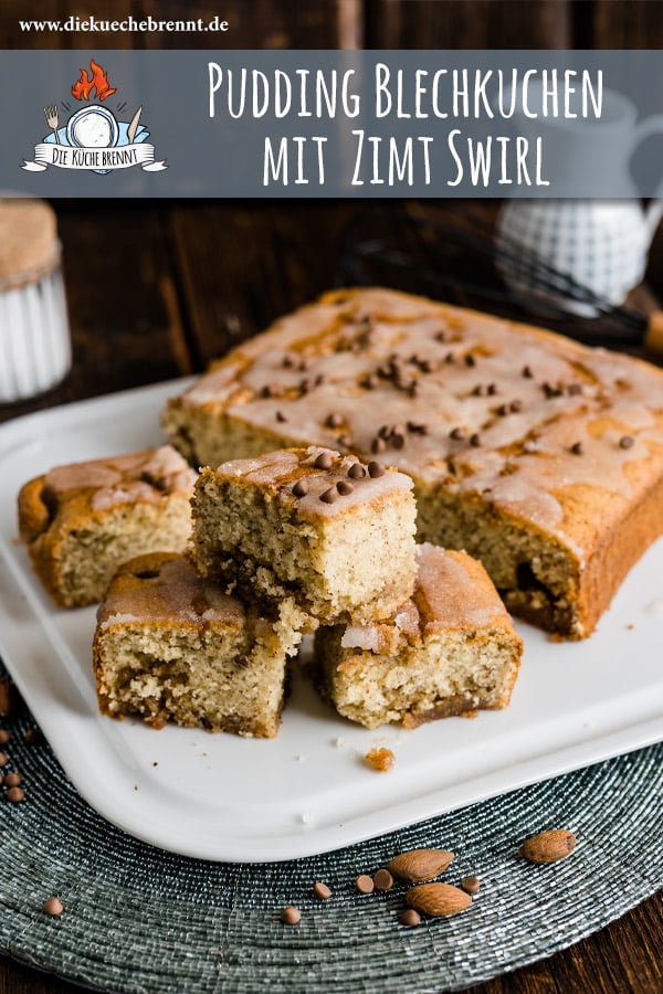 Schneller Blechkuchen mit Pudding - Die Küche brennt