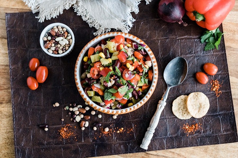 Cowboy Caviar Salat mit Bohnen zum Grillen 3 Cowboy Caviar Grillsalat