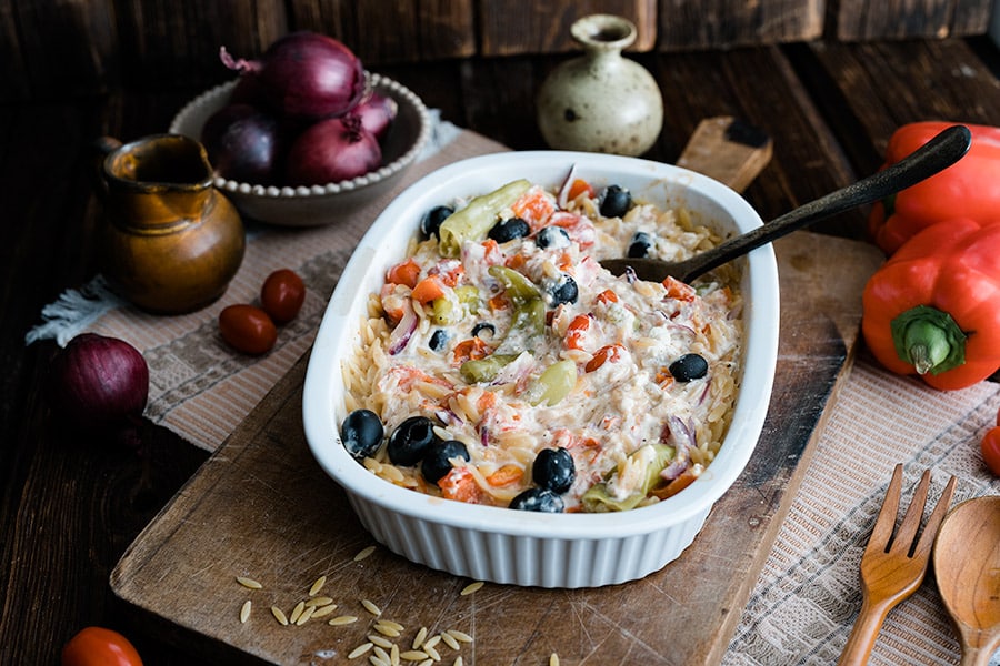 Griechische One Pot Pasta - Schnell & Einfach gemacht 4 Griechische Pasta mit Schafskäse