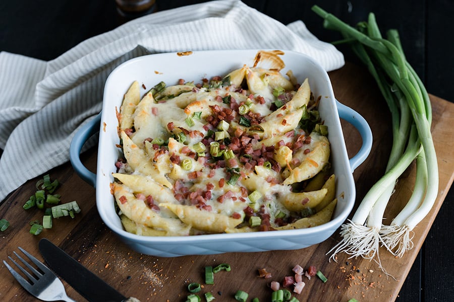 Schnell & Einfach: Schupfnudeln aus dem Backofen 1 Schupfnudel Speck Auflauf