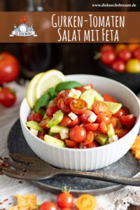 Tomaten Gurken Salat mit Feta