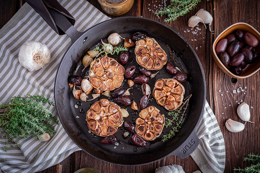 Gebackener Knoblauch Rezept aus dem Backofen