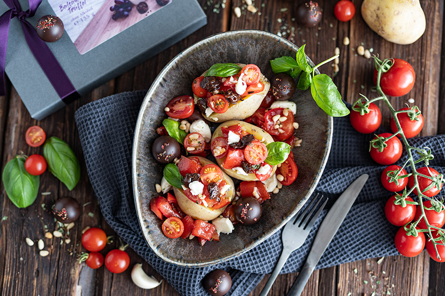 Gefüllte Kartoffeln im Bruschetta Style mit Lauenstein Pralinen