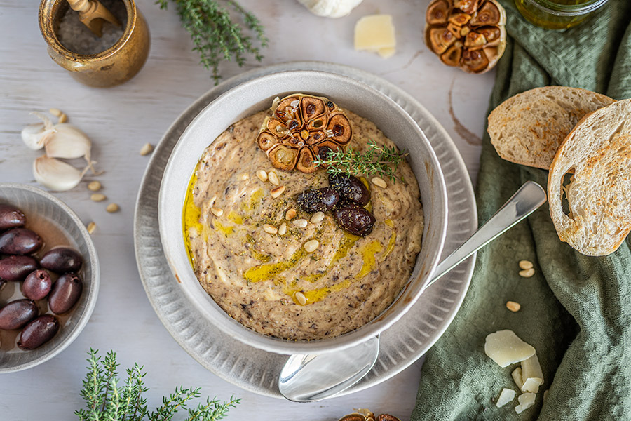 Gebackener Ricotta Dip mit Knoblauch 3 Gebackener Ricotta Aufstrich