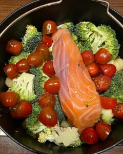 Step by step Airfryer Lachs mit Gnocchi